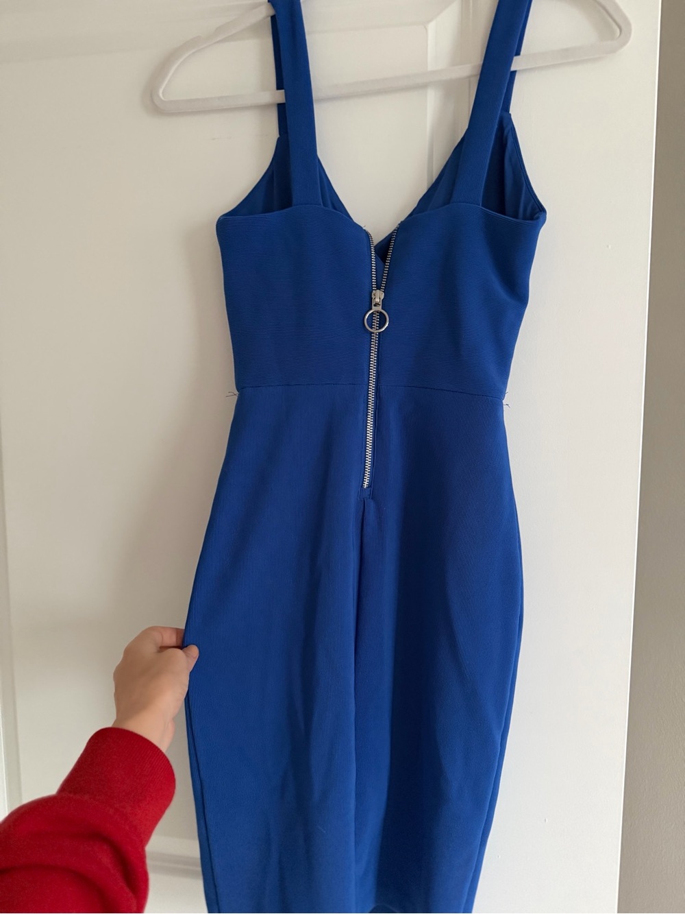 Sleeveless Royal Blue Midi Dress with Front Zip Armani exchange
